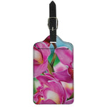 Pink Orchid Flower Print Luggage Tag