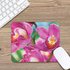 Pink Orchid Flower Print Mouse Pad