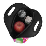 Pink Orchid Flower Print Neoprene Lunch Bag