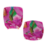 Pink Orchid Flower Print Office Chair Cover