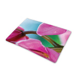 Pink Orchid Flower Print Pet Cooling Mat Cover