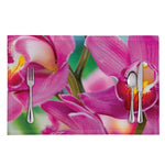 Pink Orchid Flower Print Placemat