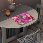 Pink Orchid Flower Print Placemat