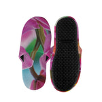 Pink Orchid Flower Print Slippers