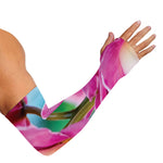 Pink Orchid Flower Print Sun Protection Arm Sleeves
