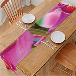 Pink Orchid Flower Print Table Runner