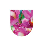 Pink Orchid Flower Print Toilet Lid Cover