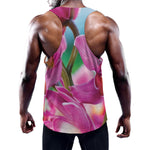 Pink Orchid Flower Print Training Tank Top