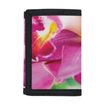Pink Orchid Flower Print Trifold Wallet