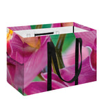 Pink Orchid Flower Print Utility Tote Bag