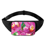 Pink Orchid Flower Print Waist Bag