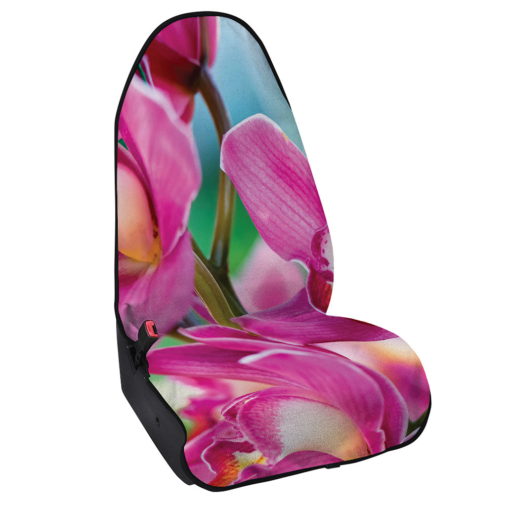 Pink Orchid Flower Print Waterproof Car Seat Cover
