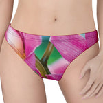 Pink Orchid Flower Print Women's Thong