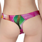 Pink Orchid Flower Print Women's Thong