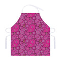 Pink Paisley Pattern Print Adjustable Apron