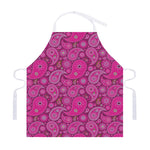 Pink Paisley Pattern Print Adjustable Apron