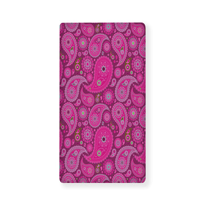 Pink Paisley Pattern Print Baby Crib Sheet