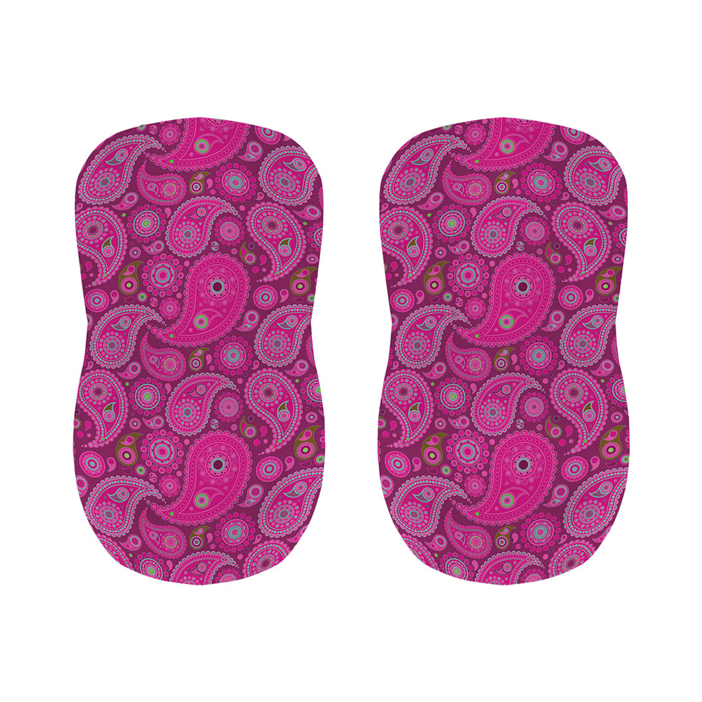 Pink Paisley Pattern Print Bar Stool Covers