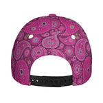 Pink Paisley Pattern Print Baseball Cap