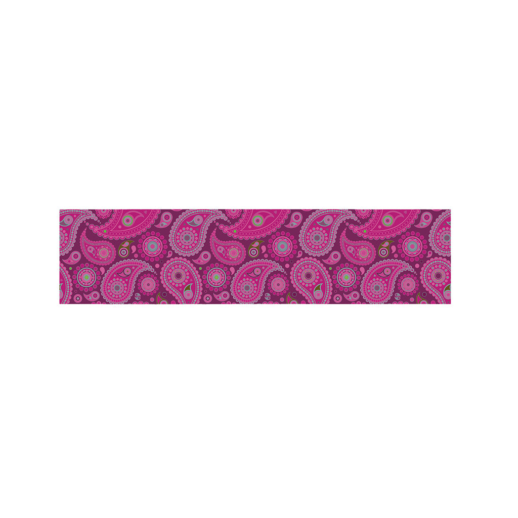 Pink Paisley Pattern Print Bed Runner