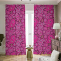 Pink Paisley Pattern Print Dimout Pencil Pleat Curtains