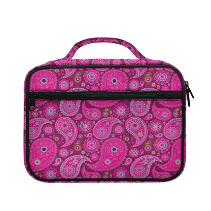 Pink Paisley Pattern Print Briefcase Bible Bag