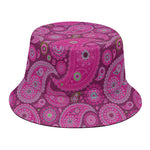 Pink Paisley Pattern Print Bucket Hat