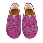 Pink Paisley Pattern Print Casual Shoes