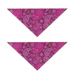 Pink Paisley Pattern Print Dog Bandana