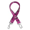 Pink Paisley Pattern Print Dog Seat Belt