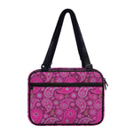 Pink Paisley Pattern Print Double Strap Bible Bag