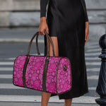 Pink Paisley Pattern Print Duffle Bag