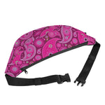 Pink Paisley Pattern Print Fanny Pack