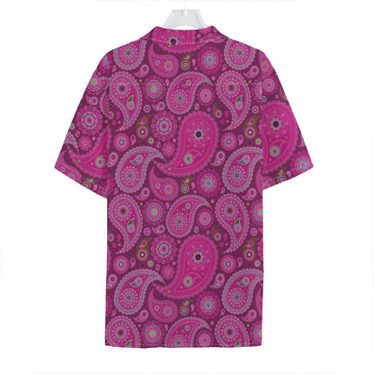 Pink Paisley Pattern Print Hawaiian Shirt