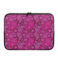 Pink Paisley Pattern Print Laptop Sleeve
