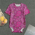 Pink Paisley Pattern Print Men's Bodysuit