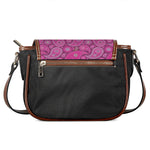 Pink Paisley Pattern Print Saddle Bag