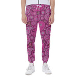 Pink Paisley Pattern Print Scuba Joggers