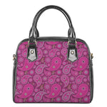 Pink Paisley Pattern Print Shoulder Handbag