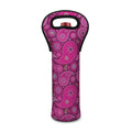 Pink Paisley Pattern Print Single Neoprene Wine Tote