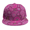 Pink Paisley Pattern Print Snapback Cap