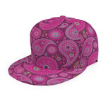 Pink Paisley Pattern Print Snapback Cap