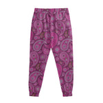 Pink Paisley Pattern Print Sweatpants