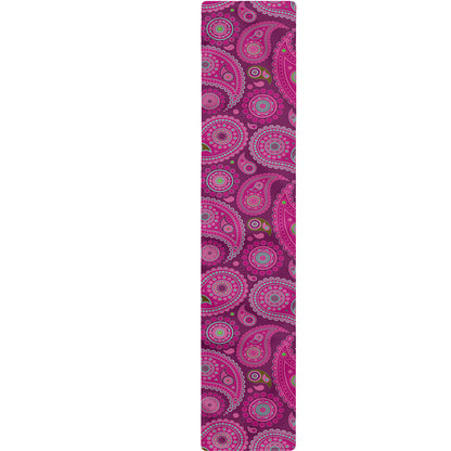 Pink Paisley Pattern Print Table Runner