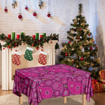 Pink Paisley Pattern Print Tablecloth
