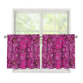 Pink Paisley Pattern Print Tier Curtains