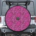 Pink Paisley Pattern Print Tire Cover With Camera Hole
