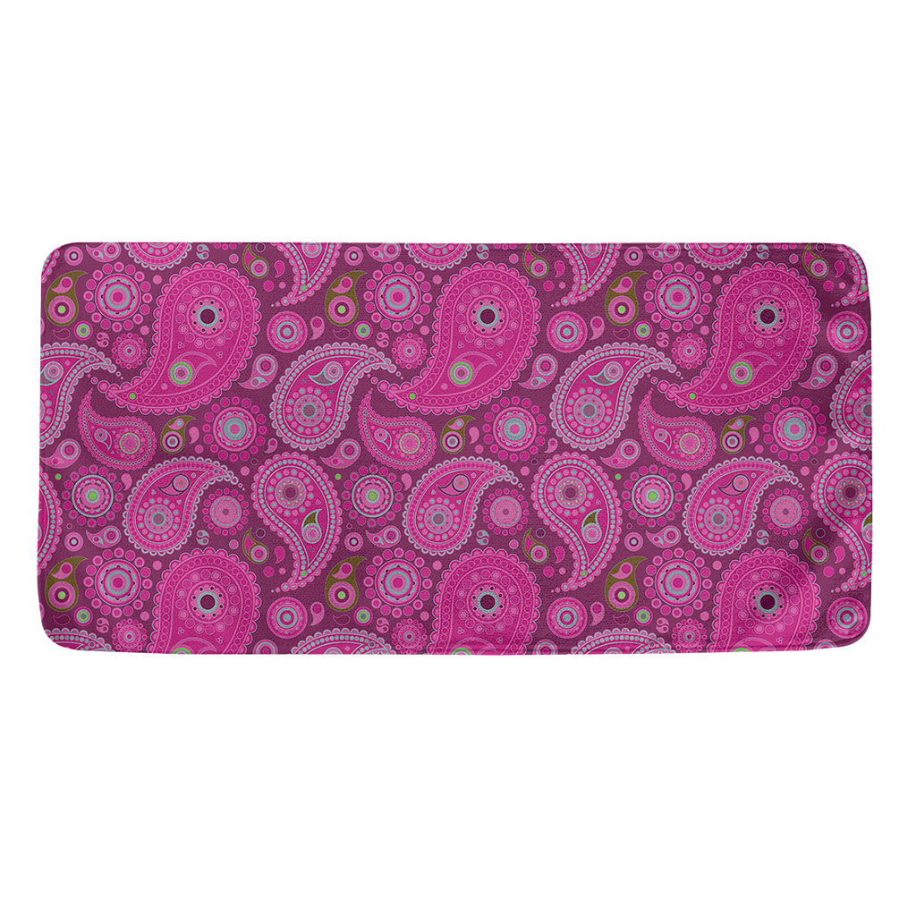 Pink Paisley Pattern Print Towel