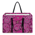 Pink Paisley Pattern Print Utility Tote Bag