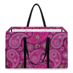 Pink Paisley Pattern Print Utility Tote Bag
